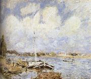 Alfred Sisley The boat on the sea Germany oil painting artist